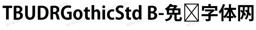 TBUDRGothicStd B字体转换